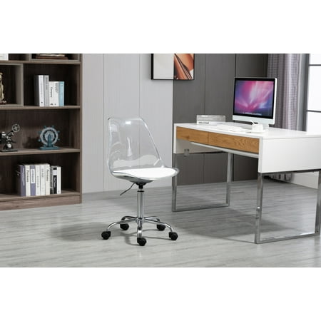 luccalily clear acrylic rolling chair product
