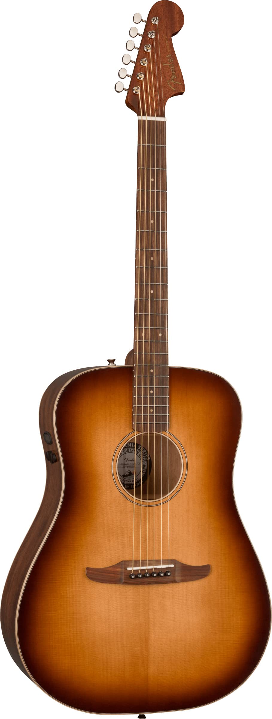 Fender Redondo Classic Acoustic Electric Guitar Bundle with Gig Bag, Strap, Clip-on Tuner, Strings, String Winder, Picks, and Austin Bazaar Instructional DVD - Aged Cognac Burst