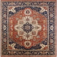 thumbnail image 1 of Ahgly Company Indoor Square Mid-Century Modern Camel Brown Persian Area Rugs, 5' Square, 1 of 6