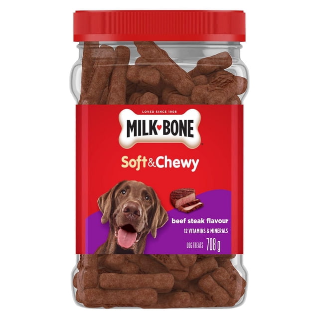 Milk-Bone Soft & Chewy Beef Steak Flavour Dog Treats 708g