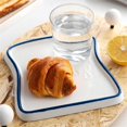 thumbnail image 4 of Creative Bread Shaped Ceramic Breakfast Plate Toast Dishes Salad Fruit Snack Tray Household Tableware Dinner Brown, 4 of 6