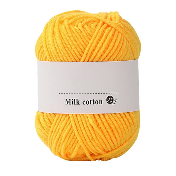 Uklsqma Colorful Hand Knitting Yarn 25G | Soft Milk Cotton Wool Blend | Lightweight 65M Skein | Durable Bright Colors | Ideal for Crochet Knitting Beginners Experts Diy Hats Scarves Sweaters