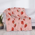 thumbnail image 3 of Naloa Cute Strawberry C Flannel Blankets - Thick and Warm Blanket for Winter, Soft Fuzzy Plush King Blanket for All Seasons40"x30", 3 of 6