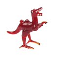 thumbnail image 2 of Dinosaurio de cristal Tiny Art Craft Room Decor Pintado a animales hechas a mano Líneas suaves Modelo de escultura Jurásico Lindo , Rojo shamjiam Escultura de dinosaurio, 2 of 8