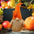 thumbnail image 6 of Guanhe Christmas Tree Hanging Gnomes Handmade Fall Season Decor, Tiered Tray Decor, Thanksgiving Table Decoration, Housewarming Present(Orange), 6 of 7