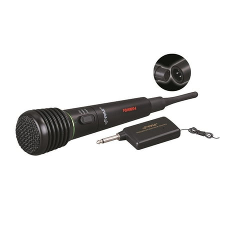 PYLE PDWM94 - Professional Wired/Wireless Microphone, Includes Mic & Wireless Adapter Receiver