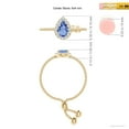 thumbnail image 4 of ANGARA Natural Pear-Shaped Tanzanite Halo Bolo Ring in 14K Yellow Gold for Women (Size-6x4mm) | December Birthstone, Birthday, Anniversary, Jewelry Gift for Women | Natural Tanzanite Ring, 4 of 9