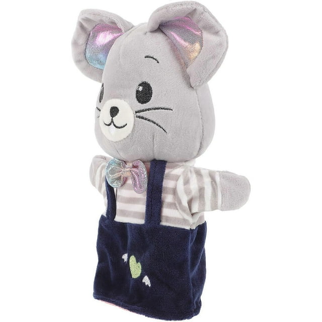 Kids Puppets Toddler Telling Hand Puppet School Use Lifelike Design Plush Mouse Shape Dexterity Improvement 1Pack