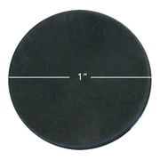 General Purpose Rubber Sheet, Black, 60A, 0.375" x 1" Disc (100 Pack)