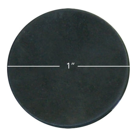 General Purpose Rubber Sheet, Black, 60A, 0.375" x 1" Disc (100 Pack)