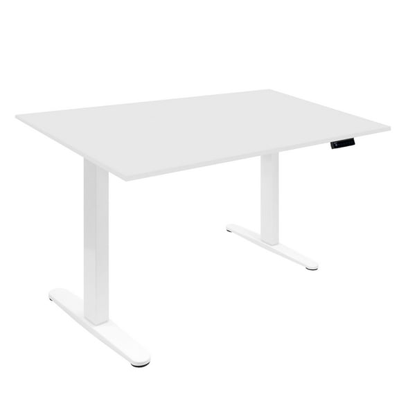 Mount-It! White Electric Standing Desk with Extra-Wide 55" Desktop, White