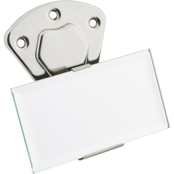 Speedway Motors Interior Rear View Mirror for 1930–1931 Model A Closed Cars, Street Rod Style Inside Mirror with Stainless Steel Bracket, 5 Inch Length and 2.75 Inch Width