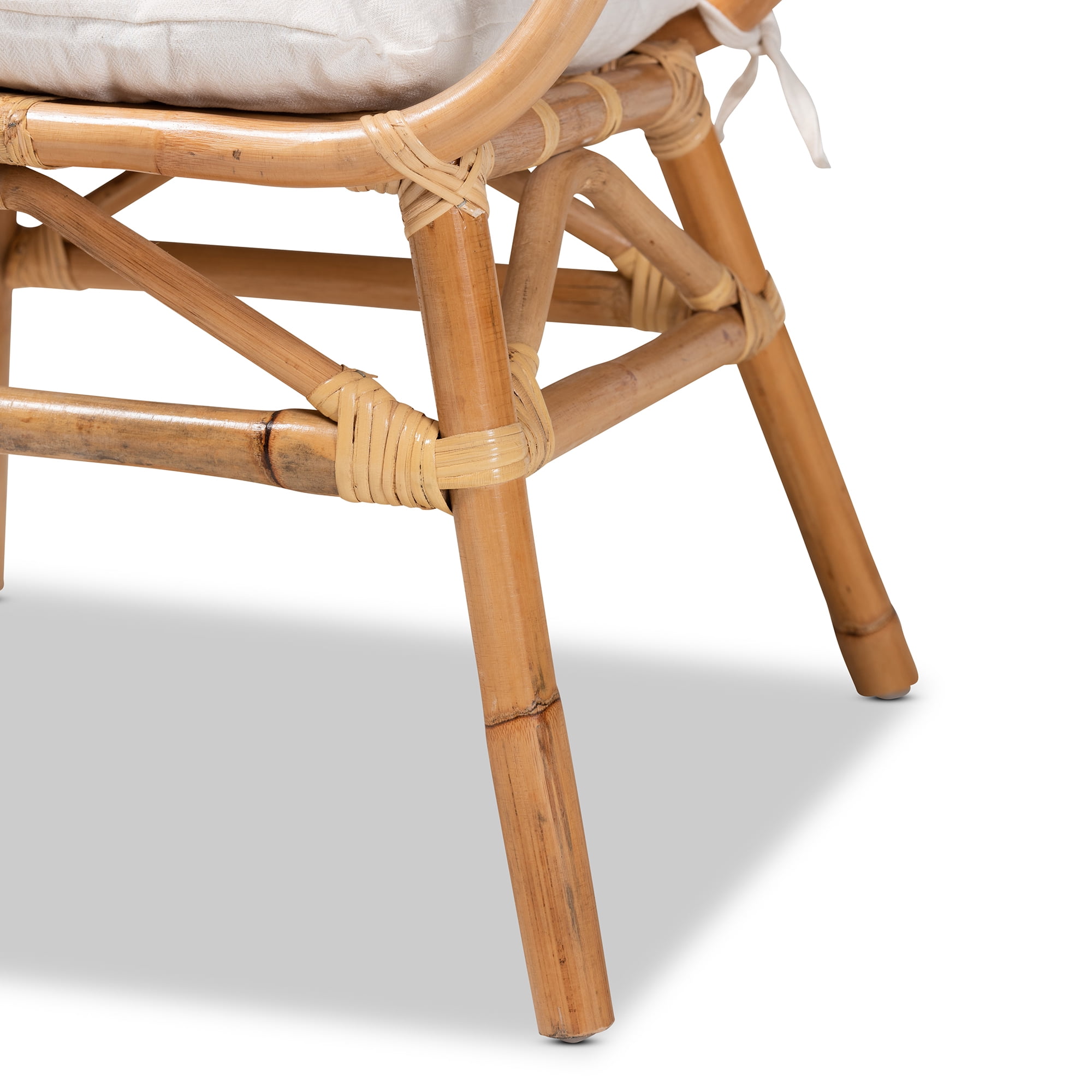 bali & pari Benicia Rattan BOHO Dining Chair, Natural Brown