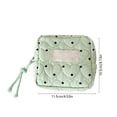 thumbnail image 3 of Makeup Bag Cute Heart Dots Sanitary Napkin Storage Bag, Portable Mini Fabric Period Pouch, Small Makeup organizer Purse for Travel, Compact Square Pouch for Daily Use - Green, Ccwuwei, 3 of 6