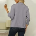 thumbnail image 5 of Mohiass Women's 3/4 Sleeve Cropped Cardigan Sweater Open Front Short Shrugs Cardigans Lightweight Sweaters Gray XL, 5 of 6
