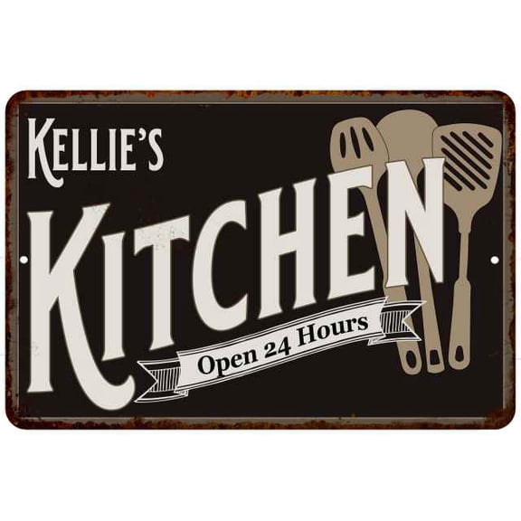 Kellie's Kitchen Sign Metal Wall Decor Gift 8x12 108120019470