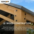 thumbnail image 3 of AutoCove 11x13 Wood Carport, Black Gable Roof Wood Gazebo, Outdoor Living Pavilion with Ceiling Hook, 3 of 7