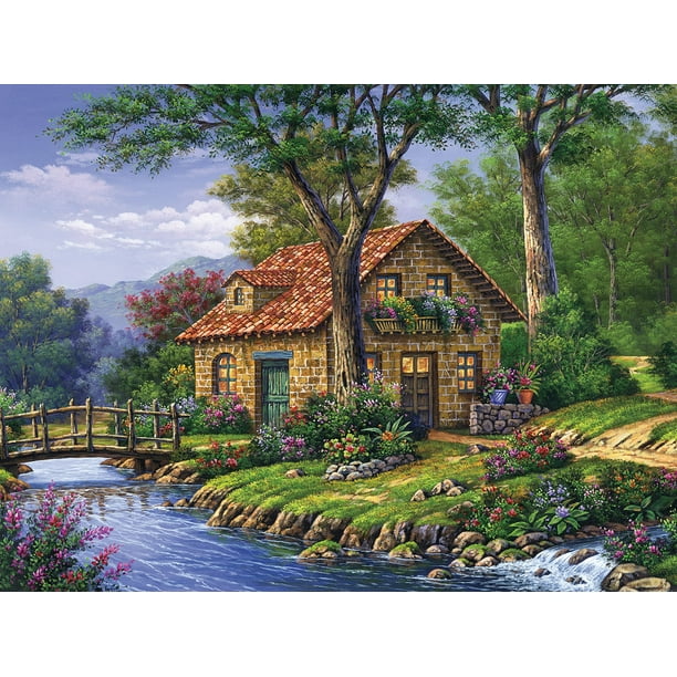 Rompecabezas Ceaco Arturo Zarraga Cottage by The River, 500 piezas