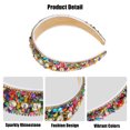 thumbnail image 4 of Unique Bargains Bling Rhinestone Headband Assorted Color Crushed Turquoise Rhinestone Wide Edge Hairband for Women, 4 of 6