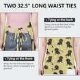 thumbnail image 6 of Dachshund Footprint Apron-Garden Aprons for Women with Pockets-Cotton Linen Waterproof Kitchen Cooking Gardening Aprons Adjustable for Kitchen,Cooking,BBQ and Salon 33x27 Inch, 6 of 7
