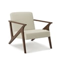 thumbnail image 2 of Glenwillow Home 30" Wide Grove MCM Wood Frame Upholstered Accent Chair in Beige, 2 of 6