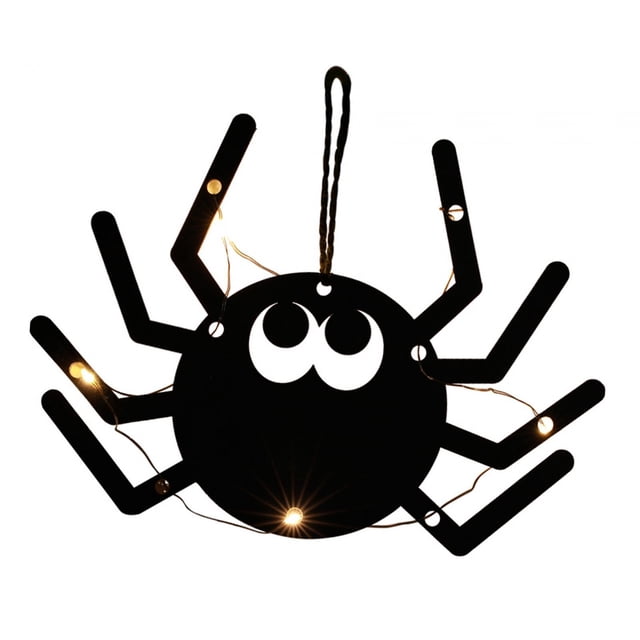 Luces LED para ventana de Halloween, decoración de ventana iluminada de Halloween, adorno navideño colgante iluminado para mesa, chimenea, hogar Estilo G