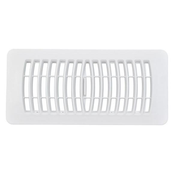 Imperial 4" x 10" White Louvered Polystyrene Floor Register, 4"x10" WHT Plas Flr Reg