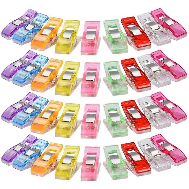 Pack of 100 Cloth Clips Multicolored Sewing Accessories Sewing Supplies Clip Multi-Use Sewing Machine Aids