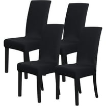 Chair Covers for Dining Room Set of 4 Pack Stretch Black Chair Slipcovers for Parson Chairs 4 Pieces Washable Removable