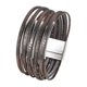 thumbnail image 2 of Pulsera rígida para mujer de cuero sintético PU, duradera, versátil, fácil de usar, multicapa. Café, 2 of 9