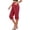Red, variant on cfhntfmh Capri Pants for Women Straight Leg Casual Pants High Elastic Waist Summer Travel Pants with Pockets