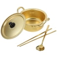 thumbnail image 4 of 1 Set Hot-pot Pot Double Handle Pot Noodle Cooking Pot Aluminum Wok with Spoon, 4 of 4