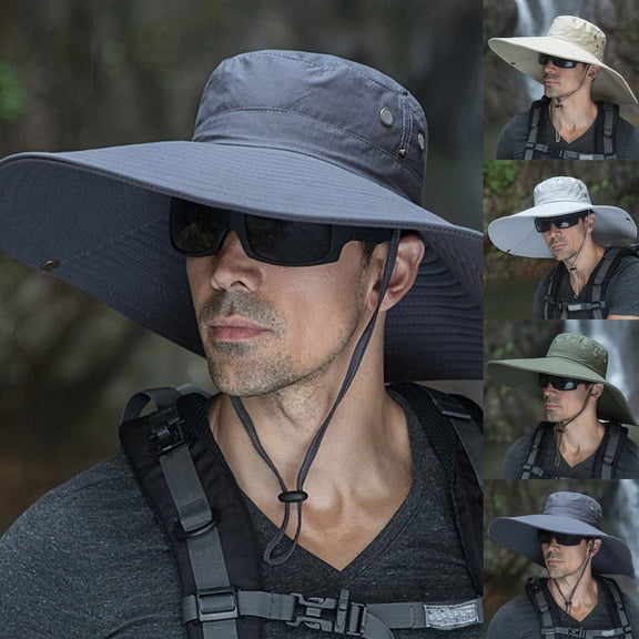 UTSJKR Super Wide Brim Sun Hat for Men/Women–UPF 50  UV Protection, Large Bucket Hat for Fishing, Hiking, Gardening Army Green