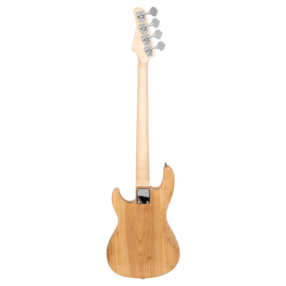 Tcbosik 4 String Electric Bass Guitar, Full Size Standard Right Handed Beginner Kit with Bag, Strap, Plectrum, Amp Wire and Spanner Tool, Burlywood