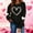 Black, variant on mihongmao Valentine's Day Heart Graphic Crewneck Sweatshirt Women's Round Neck Hearted Printed Long Sleeved Top Sweatshirts Red L
