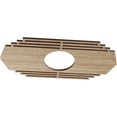 thumbnail image 2 of Ekena Millwork 16"W x 8"H x 4 1/4"ID x 1/4"T Chrysler Wood Fretwork Pierced Ceiling Medallion, Red Oak, 2 of 3