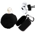 thumbnail image 1 of YUNDAP Compatible with Airpods Pro Case, Drop Proof Protective Case Cover Silicone Skin Cute Fur Ball Keychain/Strap Fit for Apple Airpods 3 Charging Case, 1 of 5