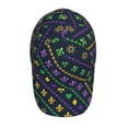 thumbnail image 4 of Naloa Original Classic Low Profile Hat Men Women Baseball Cap Dad Hat Adjustable Unconstructed Mardi Gras Strings of Beads Print Cap, 4 of 9