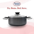 thumbnail image 4 of Alpine Cuisine 6 Quart Non-stick Stock Pot with Tempered Glass Lid and Carrying Handles, Multi-Purpose Cookware Aluminum Dutch Oven for Braising, Boiling, Stewing, 4 of 8