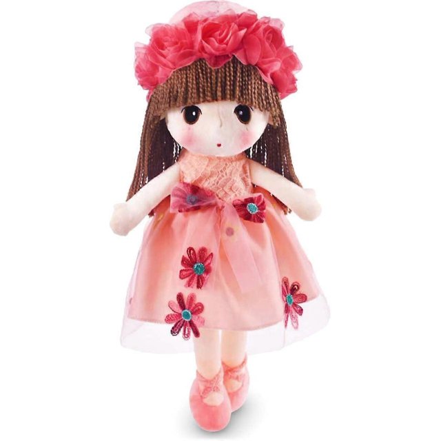 Kawaii Flower Fairy Stuffed Soft Plush Toy Doll Girls Gift, 18 Inch (Pink)