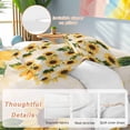 thumbnail image 2 of Vintage Sunflower 4 Piece Duvet Cover Set Queen Size Retro Flower Leaf Soft Bedding Set Comforter Cover, 1 Duvet Cover 1 Flat Sheets and 2 Pillowcases, 2 of 9