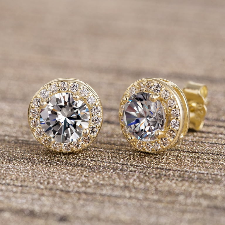 Lesa michele halo stud earrings clearance