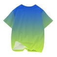 thumbnail image 5 of Odeerbi Toddler Kids Boys Girls Gradient Tops Short Sleeve T-shirt Summer Funny Graphic Shirts 3-14 Years Mint Green, 5 of 5