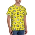 thumbnail image 2 of Bixox Men's White Popcorn Printed Short Sleeve Skinny Athletic T-Shirt, 2 of 6
