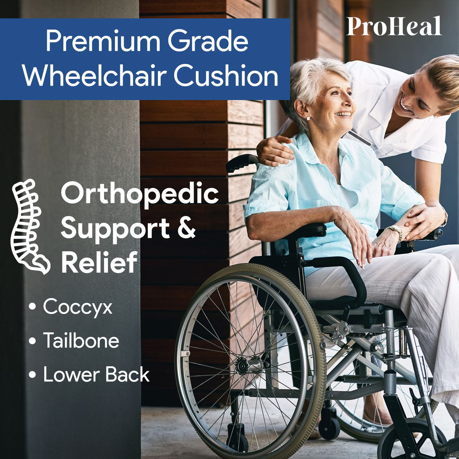 ProHeal Bariatric Foam Wedge Wheelchair Seat Cushion — ProHeal