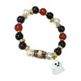 thumbnail image 2 of Halloween Themed Bracelets for Women, Center Bead Bracelet, Stretch Charm Bracelet with Gift Box, Seasonal Stackable Holiday Bracelets for Party Gift A, 2 of 4