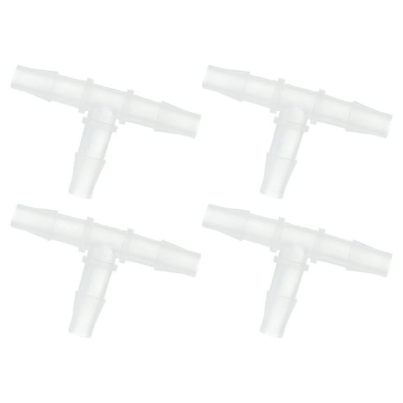 5/16" Hose Barb Fitting, 4 Pcs T Shaped 3 Way Plastic Equal Barbed Fitting