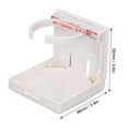 thumbnail image 2 of 4 Unidades Soporte Ajustable Portavasos Plegable Retráctil Vertical para Montaje en Pared Coche RV y Barco Bebidas(Blanco), 2 of 9