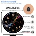 thumbnail image 2 of 10-Inch Silent Wooden Wall Clock, " Colorful Splashing Water Clock Art Abstract Painting Home Decor "  Silent Non-Ticking Clock, Battery Operated (AA Batteries Not Included), Artistic Home Decor, 2 of 8
