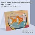 thumbnail image 3 of Yayeee Toggle Light Switch Wall Plate 2-Gang 4.56"x4.48" Decorative Outlet Cover, Goldfish, 3 of 7